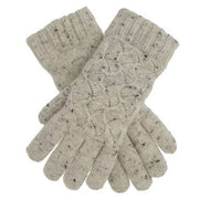 Dents Lace Knit Wool Blend Gloves - Winter White