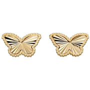 Elements Gold Butterfly Stud Earrings - Gold