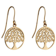 Elements Gold Tree Of Life Earrings - Gold
