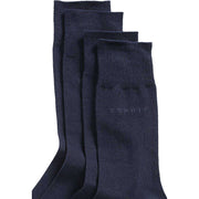 Esprit Basic Soft Cuff 2 Pack Socks - Marine Navy