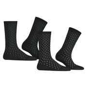 Esprit Fine Dot 2 Pack Socks - Black