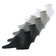 Esprit Solid Mix 5 Pack Sneaker Socks - Black/Grey -