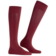 Falke Cotton Touch Knee High Socks - Burgundy