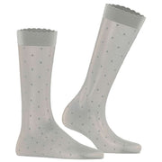 Falke Dot 15 Denier Knee High Socks - Lunar Grey