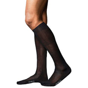 Falke No4 Pure Silk Knee High Socks - Black