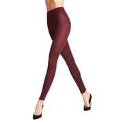 Falke Softmerino Leggings - Burgundy