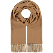 Fraas Recycled Plain Scarf - Camel Beige