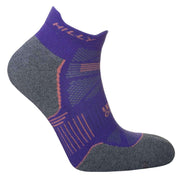 Hilly Supreme Socklet Med Socks - Plum/Grey Marl