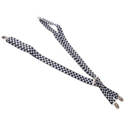 Knightsbridge Neckwear Checks Clip Braces - Black/White