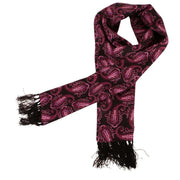 Knightsbridge Neckwear Paisley Aviator Silk Scarf - Purple