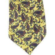 Knightsbridge Neckwear Paisley Silk Cravat - Yellow/Navy