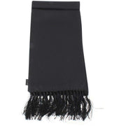 Knightsbridge Neckwear Plain Silk Scarf - Black