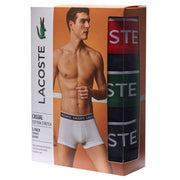Lacoste Contrast Band 3 Pack Trunks - Green/Red/Navy