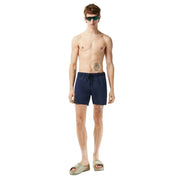 Lacoste Light Quick Dry Swim Shorts - Navy Blue/Green