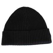 Lacoste Ribbed Wool Beanie - Black