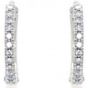 Mark Milton Diamond Hoop Earrings  - White Gold