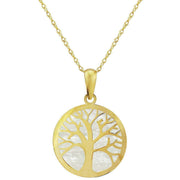 Mark Milton Mother of Pearl Tree of Life Pendant - Yellow Gold