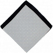 Michelsons of London 4 Pattern Silk Pocket Square - Black