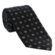 Michelsons of London Dash Diamonds Polyester Tie - Black