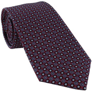 Michelsons of London Diamond Geometric Silk Tie - Red