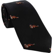 Michelsons of London Fox Silk Tie - Black