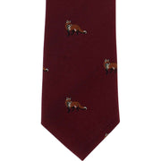 Michelsons of London Fox Silk Tie - Wine