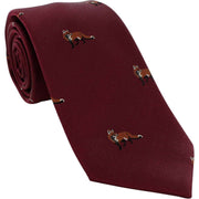 Michelsons of London Fox Silk Tie - Wine