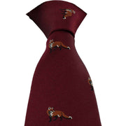 Michelsons of London Fox Silk Tie - Wine