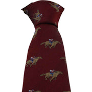 Michelsons of London Horse Racing Silk Tie - Wine