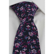 Michelsons of London Irregular Floral Tie and Pocket Square Set - Pink