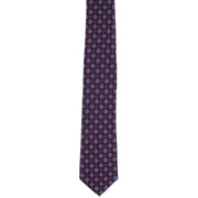 Michelsons of London Irregular Medallion Silk Tie - Magenta