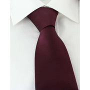 Michelsons of London Plain Ployester Tie - Wine