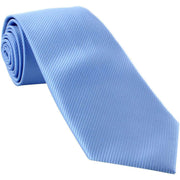 Michelsons of London Plain Rib Polyester Tie - Blue