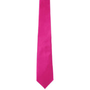 Michelsons of London Plain Rib Polyester Tie - Magenta Pink