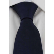 Michelsons of London Plain Silk Tie - Navy