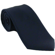 Michelsons of London Plain Silk Tie - Navy Blue