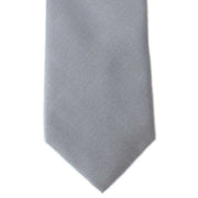 Michelsons of London Plain Twill Silk Tie - Grey