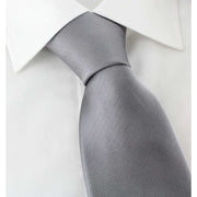 Michelsons of London Plain Twill Silk Tie - Grey