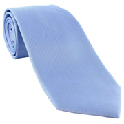 Michelsons of London Plain Twill Silk Tie - Light Blue