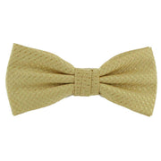 Michelsons of London Semi Plain Bow Tie and Pocket Square Set - Gold