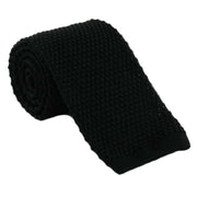 Michelsons of London Silk Knitted Tie - Black