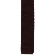 Michelsons of London Silk Knitted Tie - Burgundy