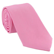 Michelsons of London Slim Satin Polyester Pocket Square and Tie Set - Pink