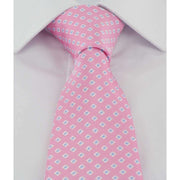 Michelsons of London Square Neat Polyester Tie - Pink