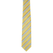 Michelsons of London Textured Stripe Polyester Tie - Yellow