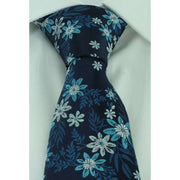 Michelsons of London Vibrant Floral Tie and Pocket Square Set - Teal