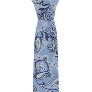 Michelsons of London Vintage Paisley Polyester Tie and Pocket Square Set - Blue