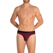 Obviously PrimeMan AnatoMAX Hipster Brief - Maroon Burgundy