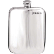 Orton West 6oz Pewter Hip Flask - Silver