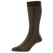 Pantherella Marsden Merino Wool Socks - Dark Olive Mix